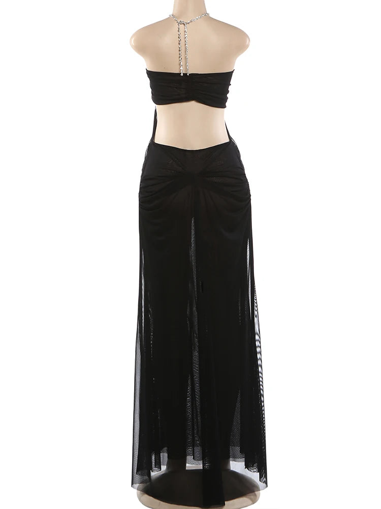 Nina Ruched Maxi Dress