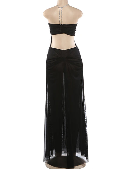 Nina Ruched Maxi Dress