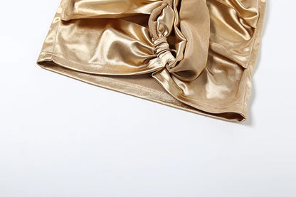 Maddy Ruched Silky Dress