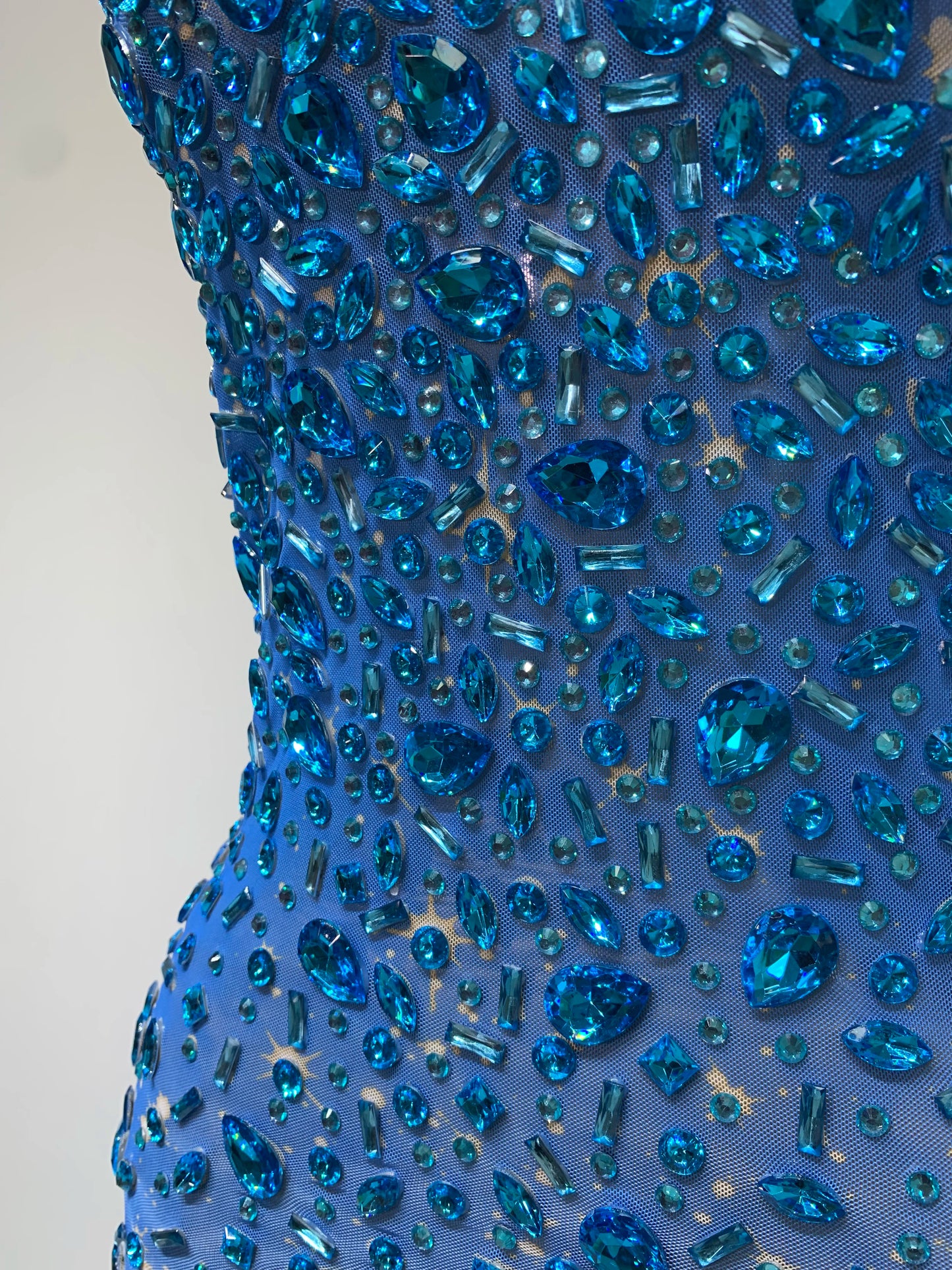 Zoey Rhinestone Mesh Maxi Dress