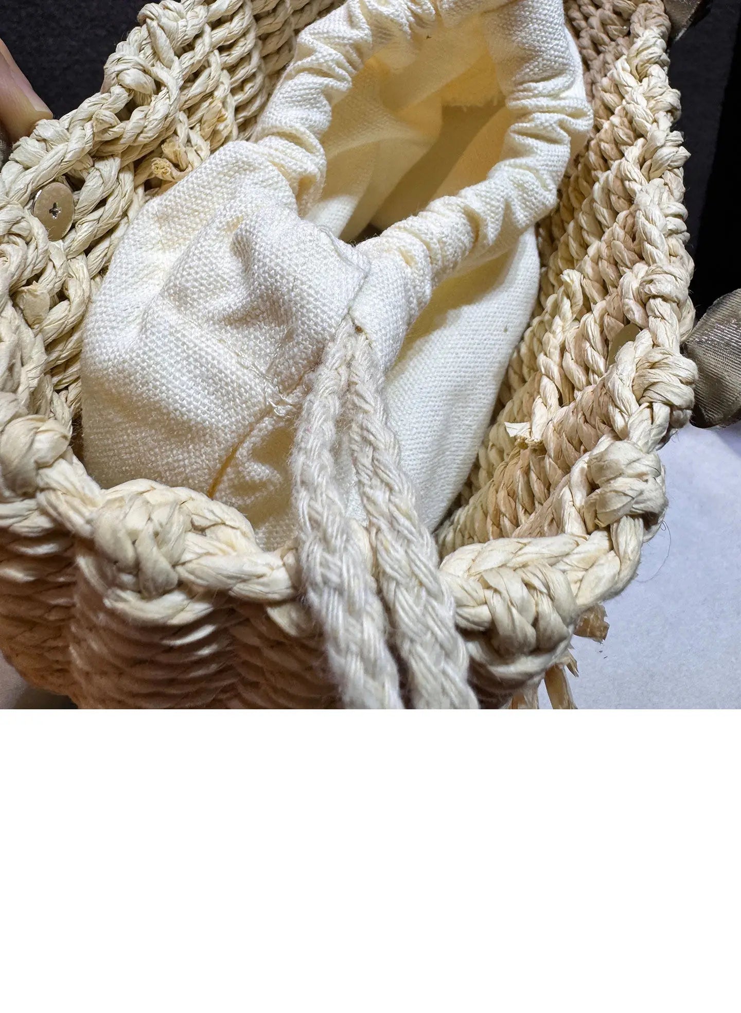 Flower Basket Straw Bucket Handbag