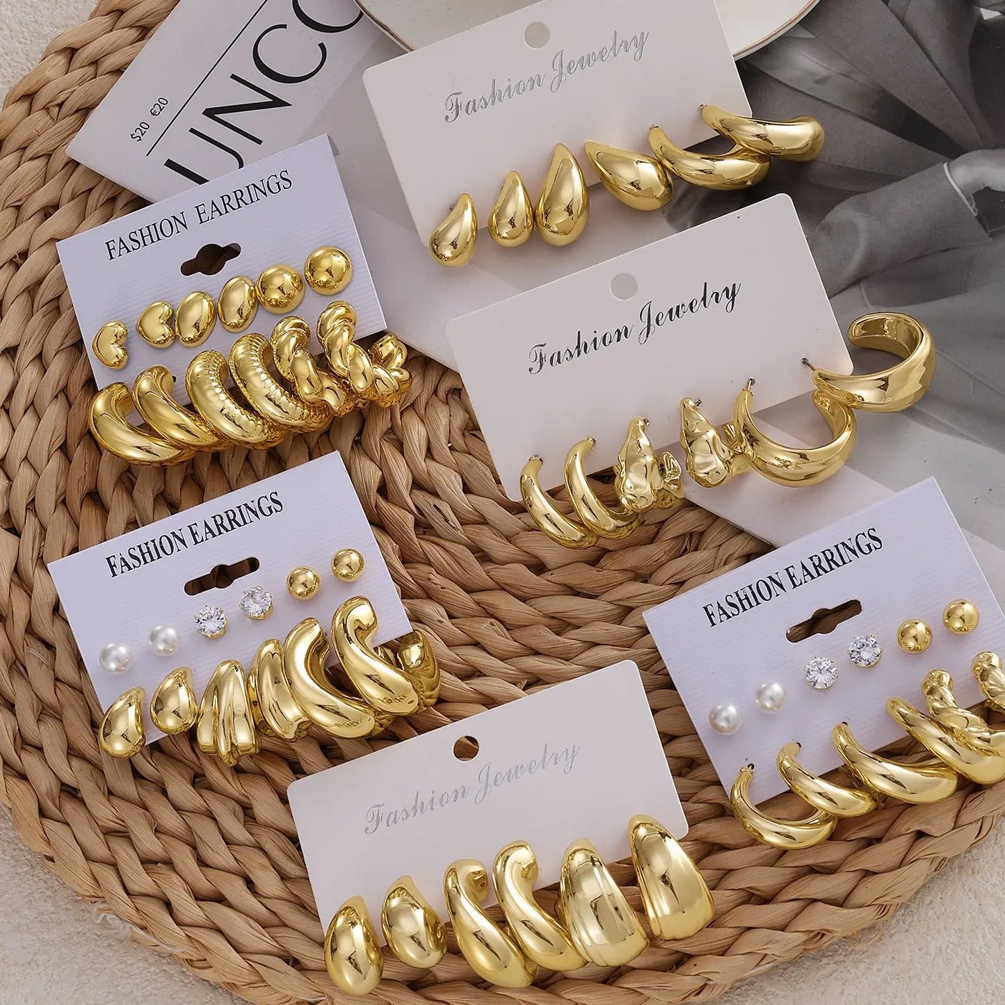 12Pcs Vintage Earrings Set