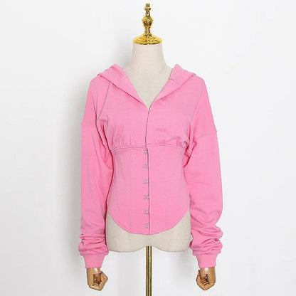 Hoodie Bandage Corset Jacket