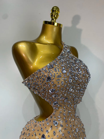 Mila Rhinestone Mini Dress
