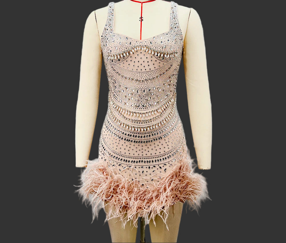 Sparkling Feather Dress