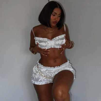 Amie Ruffle Short Set