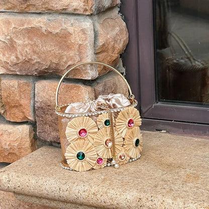 Flower Bucket Cage Purse