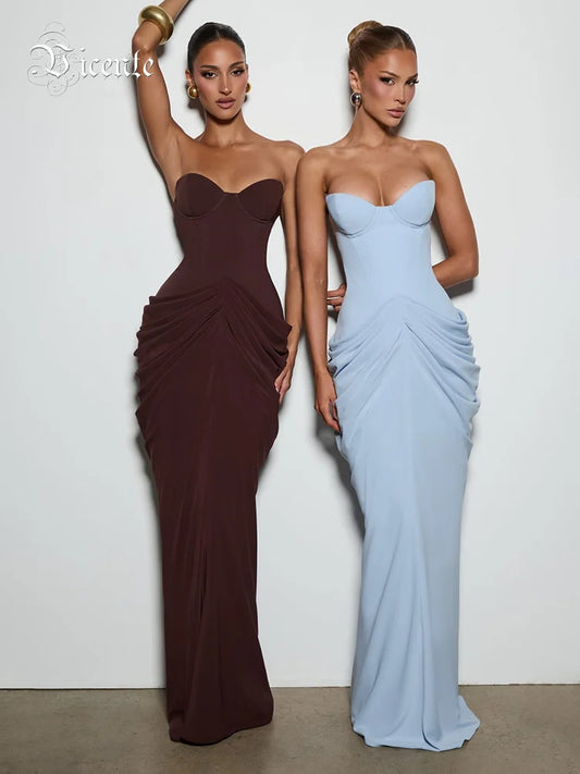 Grande Dame Ruched Maxi Dress