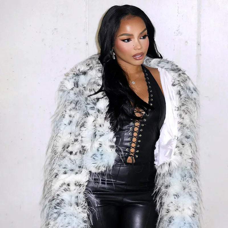 Leopard Fur Plush Coat