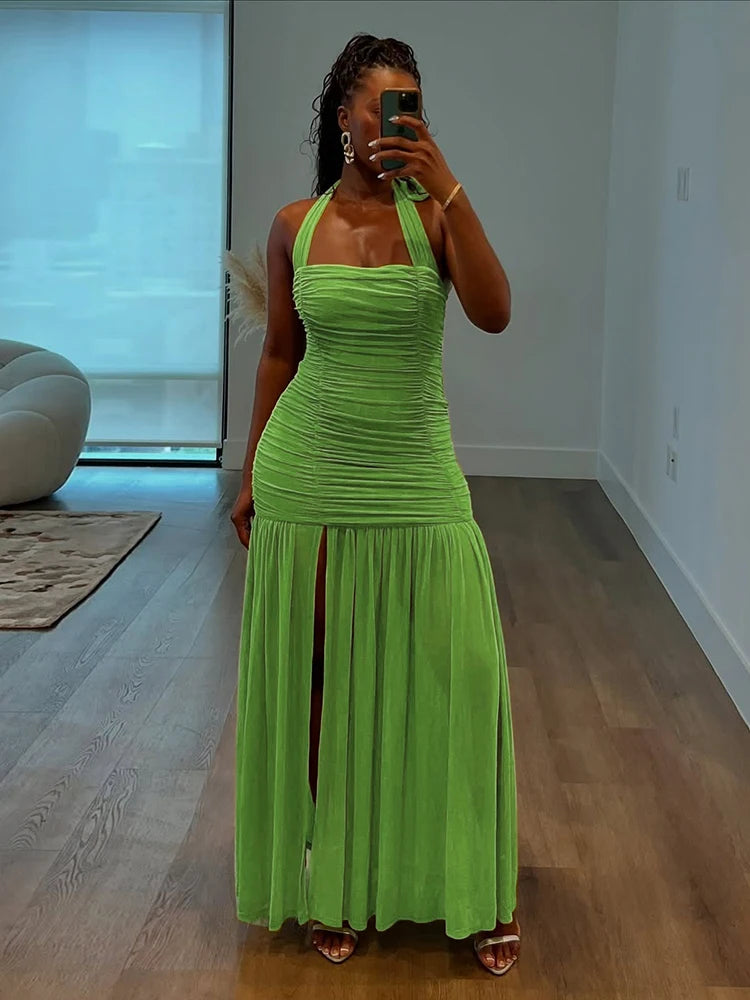 Lisa Ruched Maxi Dress