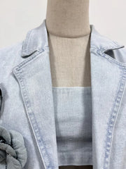 Sofia Denim Mini Skirt Set