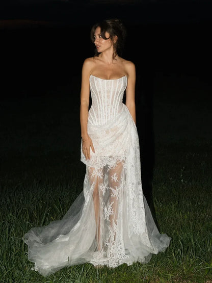 Stephanie Sheer Lace Maxi Dress