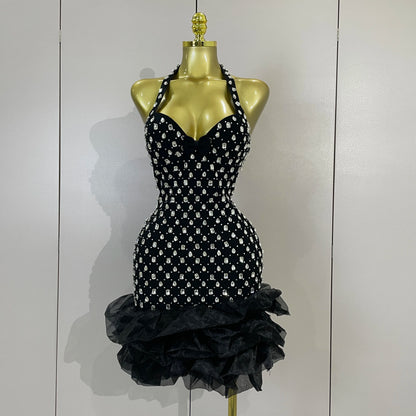 Sarah Rhinestone Bandage Mini Dress