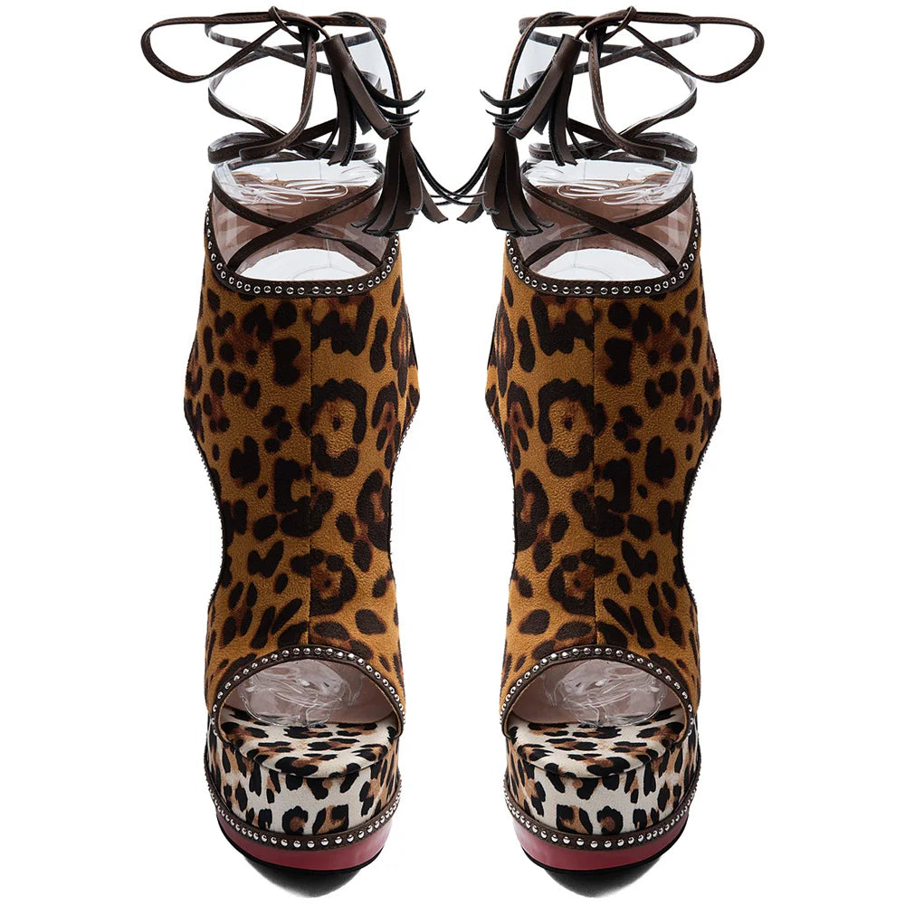 Leopard Chunky High Heels
