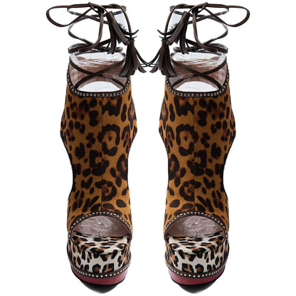 Leopard Chunky High Heels