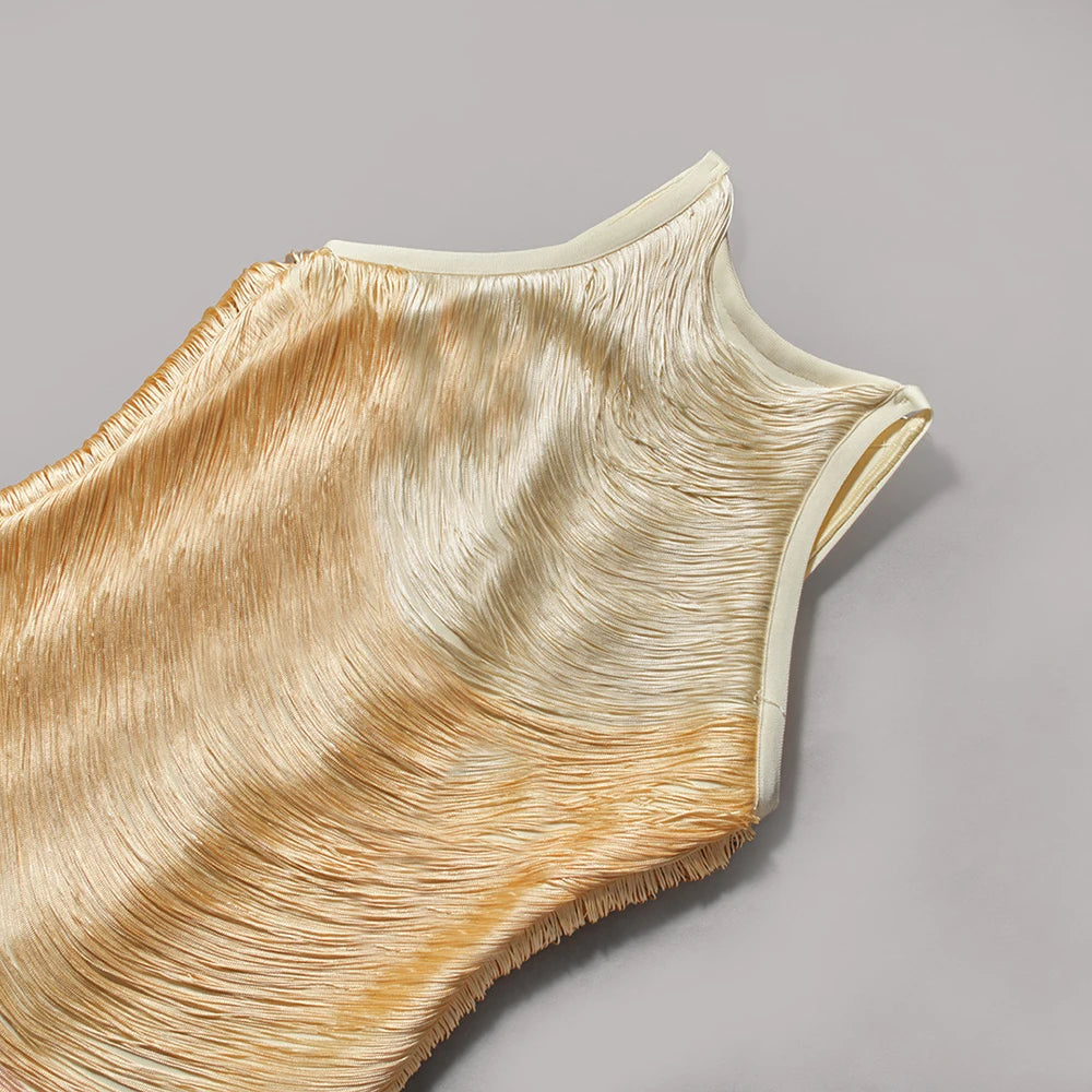 Taja Tassel Bandage Mini Dress