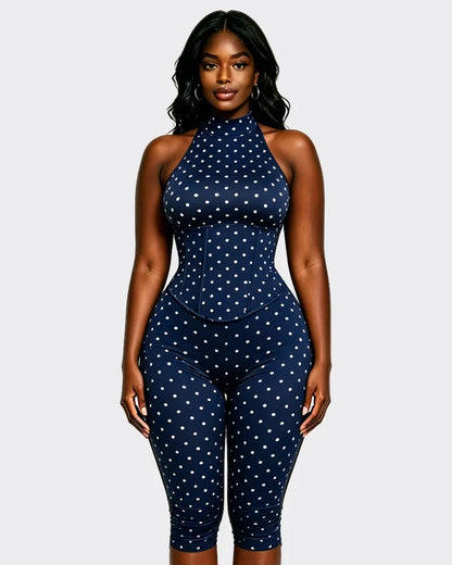 Polka Dot Corset Romper