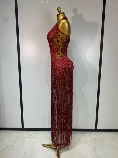 Gizel Tassel Maxi Dress