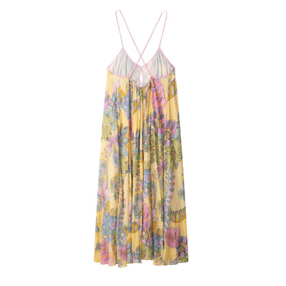 Foral Chiffon Maxi Dress