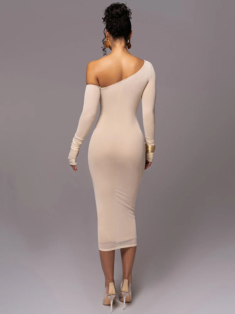 Larsa Ruched Midi Dress