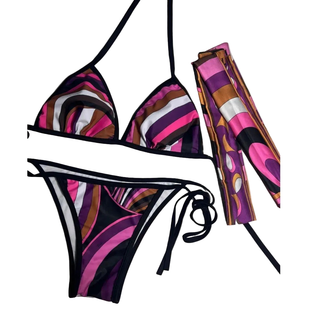 Nevis Bikini Print Set