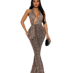Anaila Leopard Print Jumpsuit