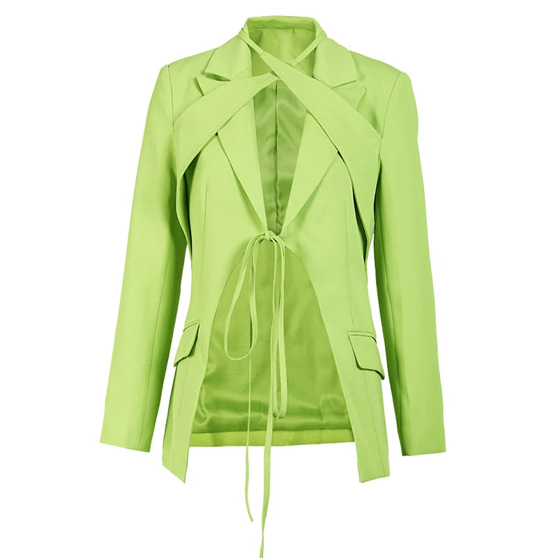 Malika Lace-up Blazer