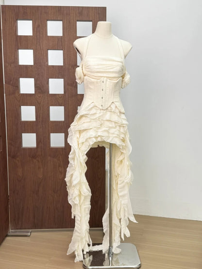 Ruffled Corset Dress Set