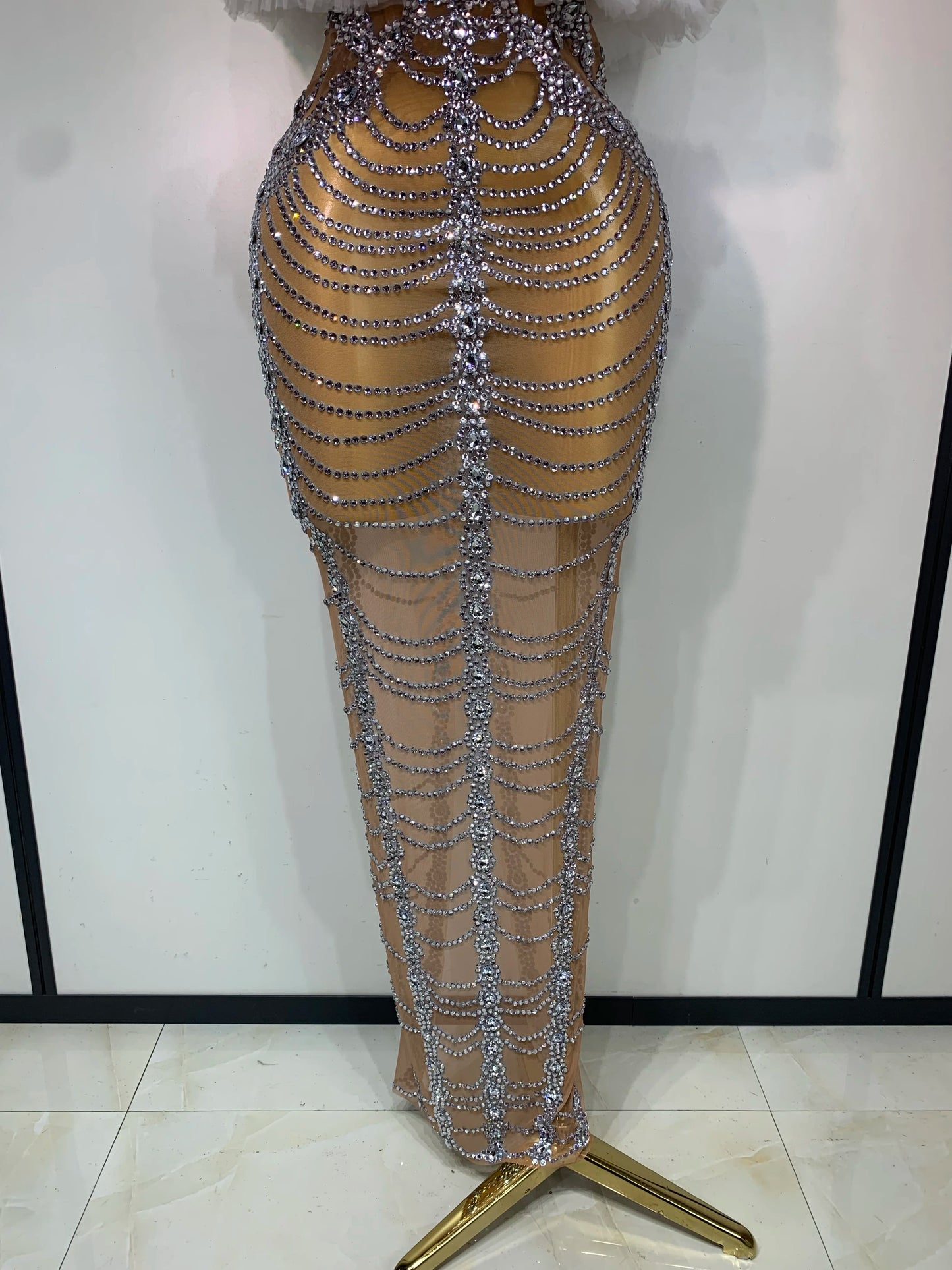 Queenin' Rhinestone Maxi Dress