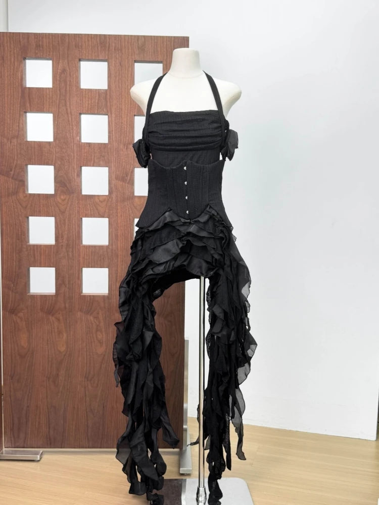 Ruffled Corset Dress Set