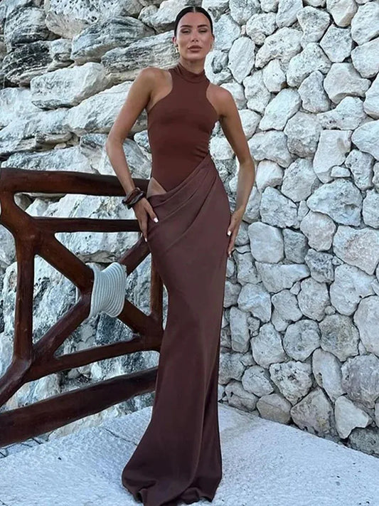 Danielle Satin Maxi Dress