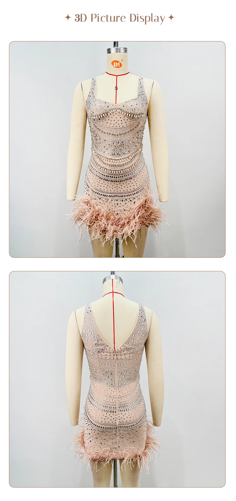 Sparkling Feather Dress