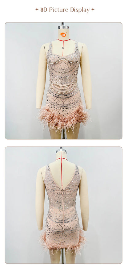 Sparkling Feather Dress