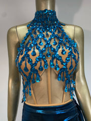 Katrina Sequins Skirt Set