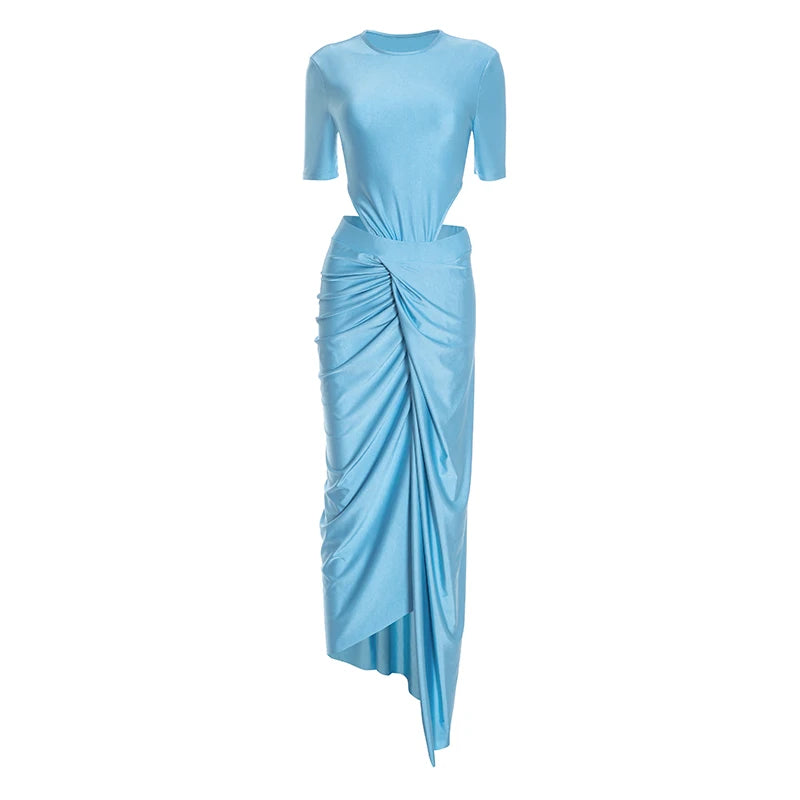 Nayla Ruched Skirt Set