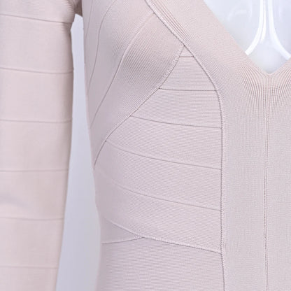 Plunge V Neck Bandage Mini Dress