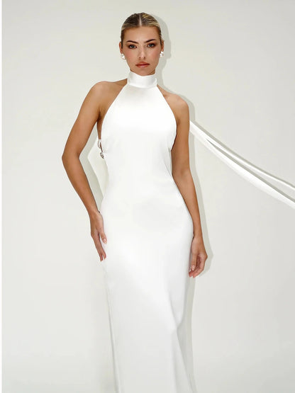 Pearl Backless Maxi Dress