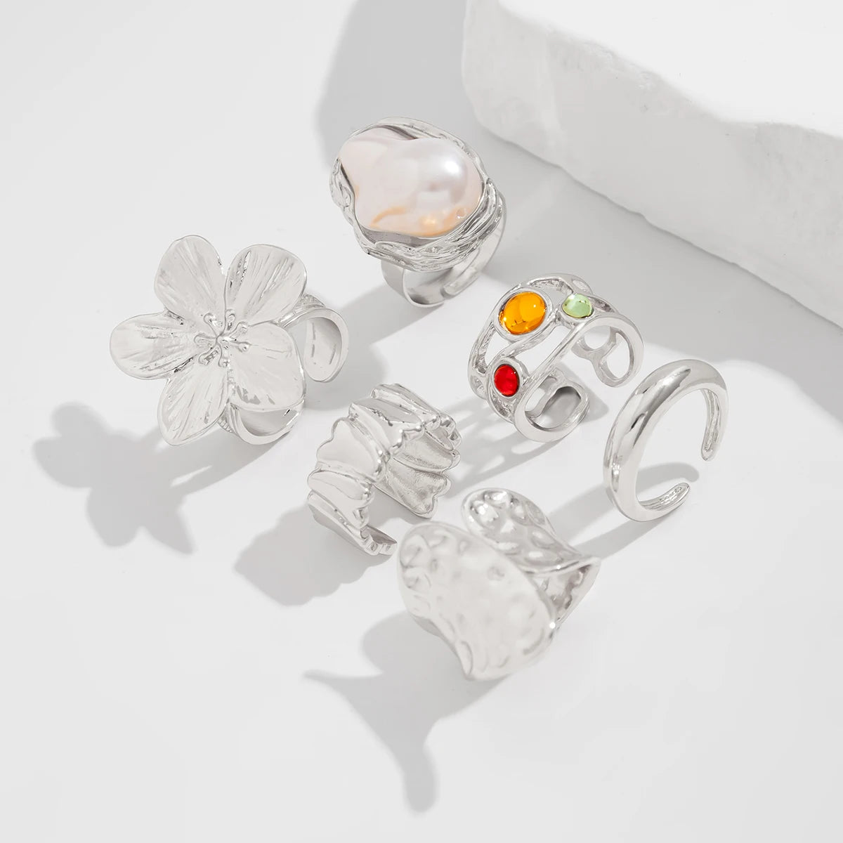 Flower Rings Set