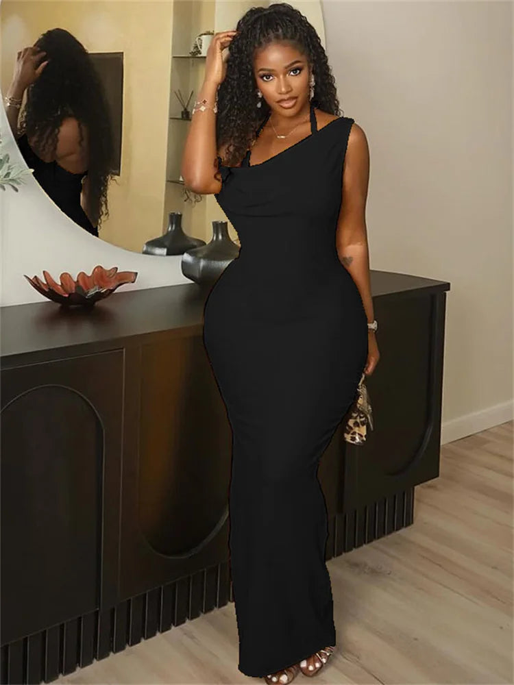 Josephine Ruched Elegant Maxi Dress