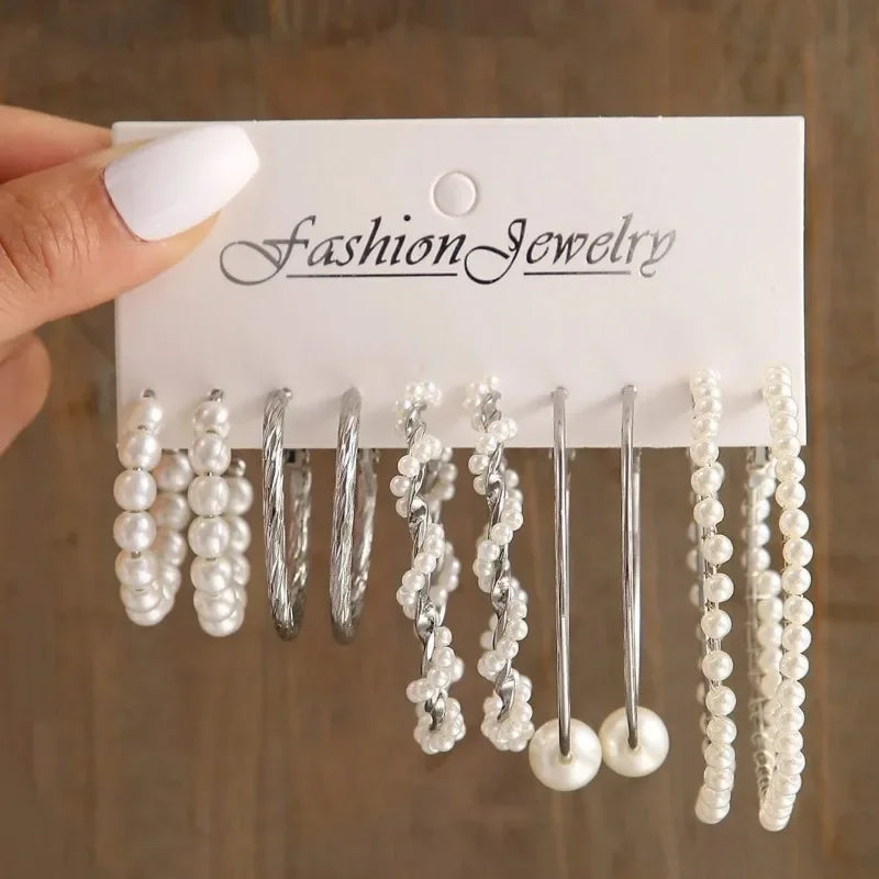 Pearl Earrings Set