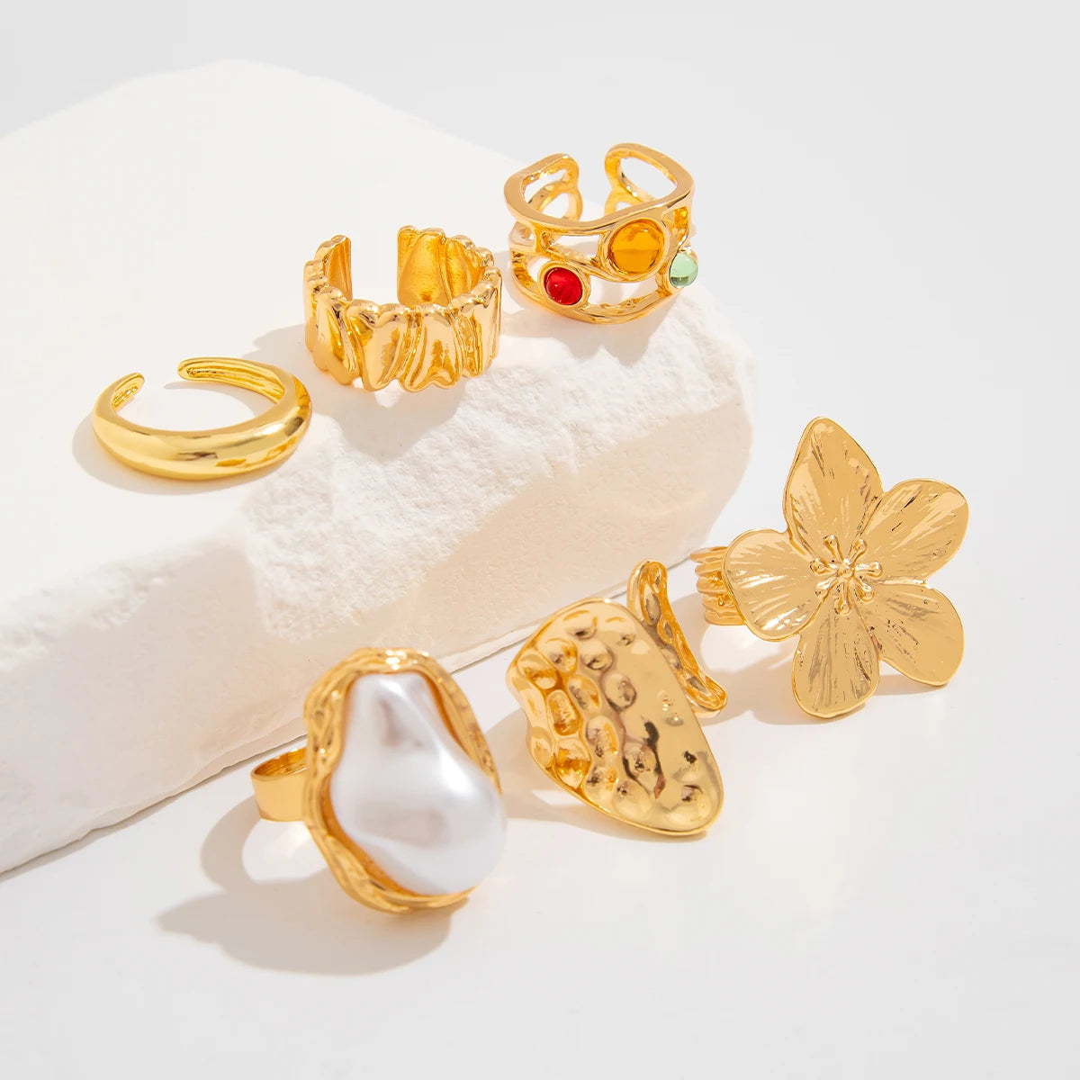 Flower Rings Set