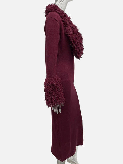 Fanie Knit Fur Maxi Dress