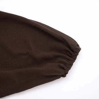Turtleneck Sheer Chiffon Capris Set