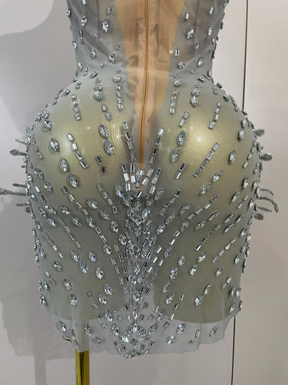 Zenda Mesh Mini Dress