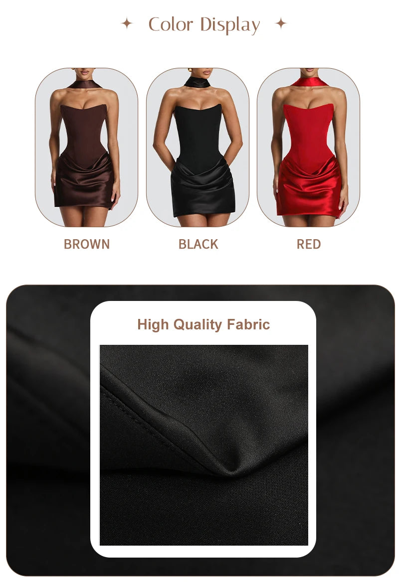 Sadie Satin Corset Mini Dress