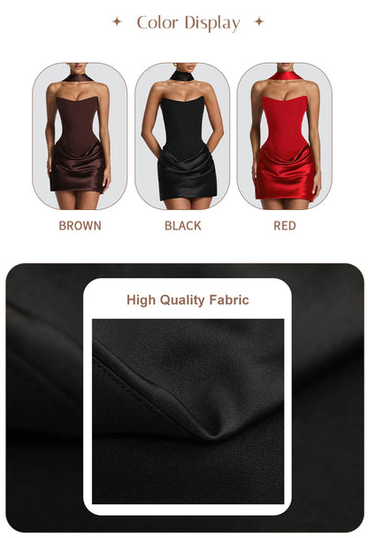 Sadie Satin Corset Mini Dress