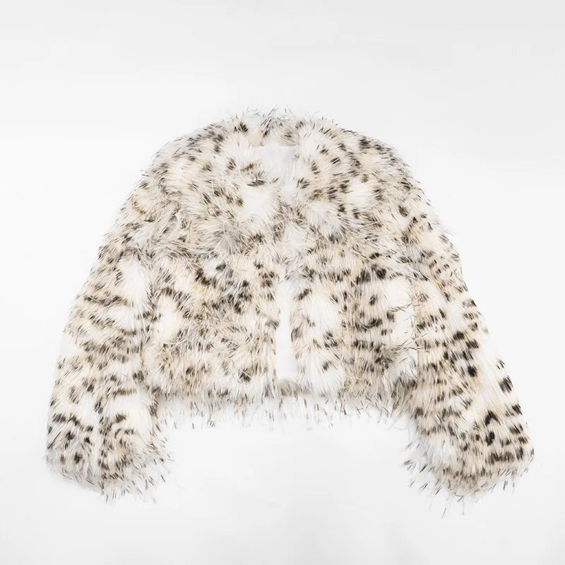 Leopard Fur Plush Coat