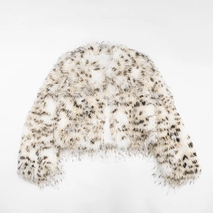 Leopard Fur Plush Coat