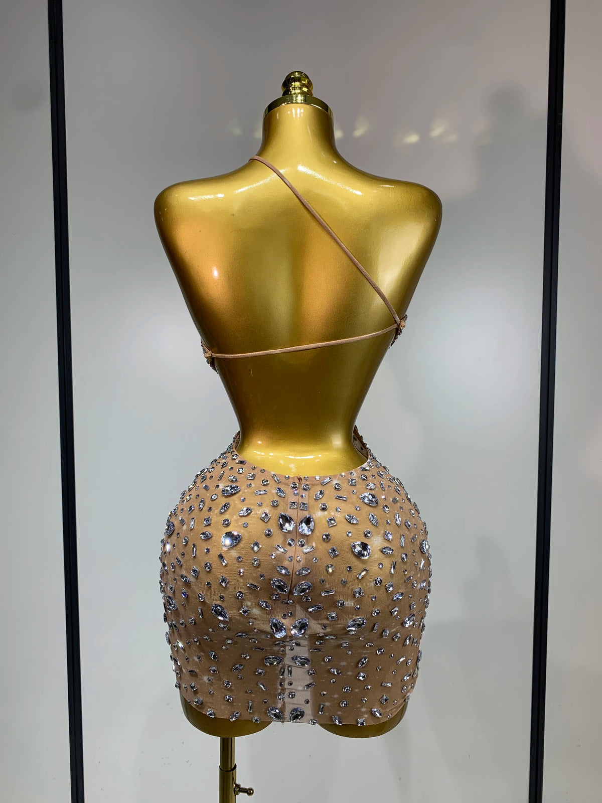 Mila Rhinestone Mini Dress