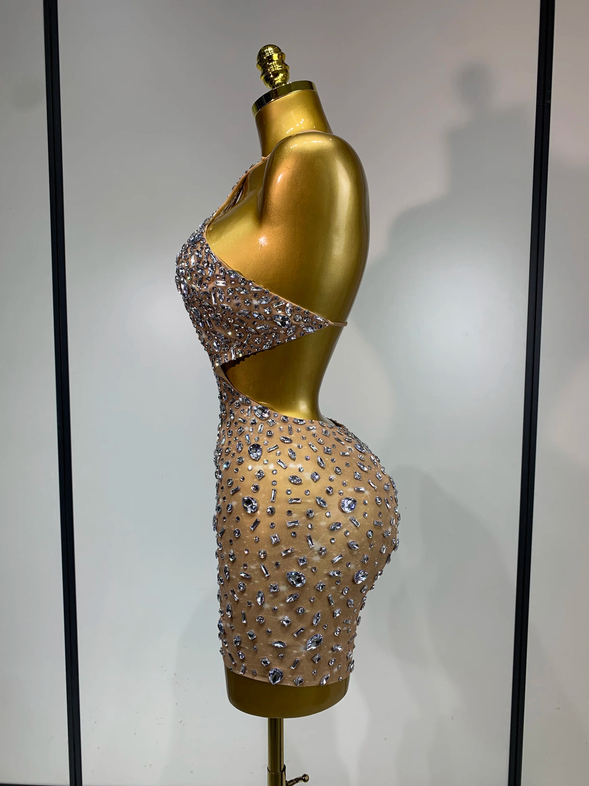 Mila Rhinestone Mini Dress